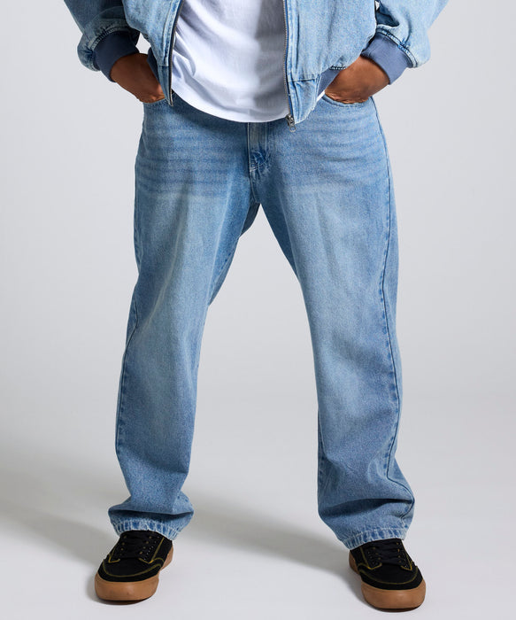 QUIKSILVER メンズ DENIM WASH PT デニムパンツ ルーズフィット ドローコード付き【2026年春夏モデル】