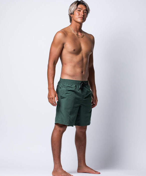 QUIKSILVER メンズ EVERYDAY SOLID VOLLEY 19 ジャムボードショーツ 19インチ インナーショーツ付き (ウエストゴムタイプ) ノンストレッチ・撥水加工 【2026年春夏モデル】