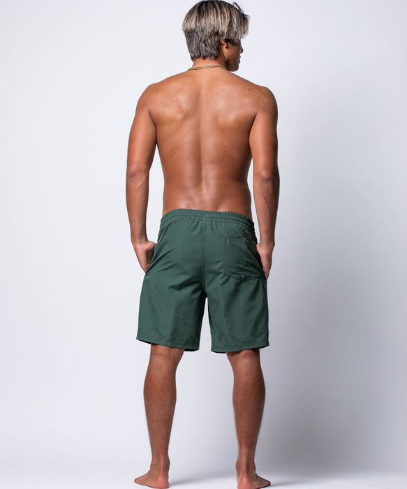 QUIKSILVER メンズ EVERYDAY SOLID VOLLEY 19 ジャムボードショーツ 19インチ インナーショーツ付き (ウエストゴムタイプ) ノンストレッチ・撥水加工 【2026年春夏モデル】