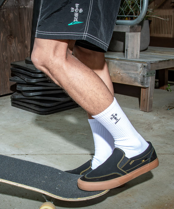 <QUIKSILVER X DOGTOWN>メンズ DTQS SOCKS リブソックス(25cm-27㎝)【2026年夏モデル】