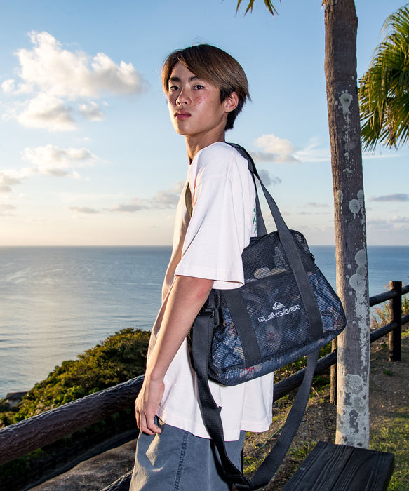 QUIKSILVER キッズ EASY SUN BOSTON YOUTH オールメッシュ ボストンバッグ 【2026年夏モデル】