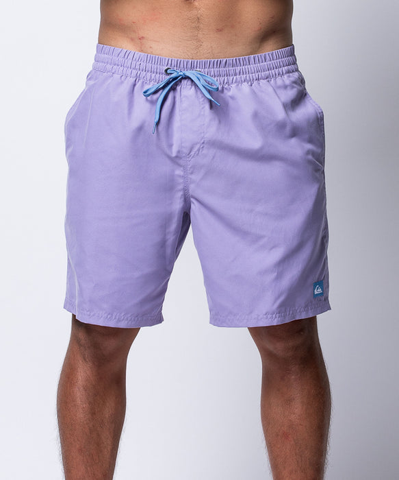 QUIKSILVER メンズ EVERYDAY SOLID VOLLEY 19 ジャムボードショーツ 19インチ インナーショーツ付き (ウエストゴムタイプ) ノンストレッチ・撥水加工 【2026年春夏モデル】