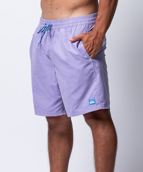 QUIKSILVER メンズ EVERYDAY SOLID VOLLEY 19 ジャムボードショーツ 19インチ インナーショーツ付き (ウエストゴムタイプ) ノンストレッチ・撥水加工 【2026年春夏モデル】