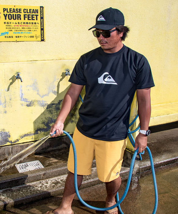 QUIKSILVER メンズ EVERYDAY SOLID VOLLEY 19 ジャムボードショーツ 19インチ インナーショーツ付き (ウエストゴムタイプ) ノンストレッチ・撥水加工 【2026年春夏モデル】
