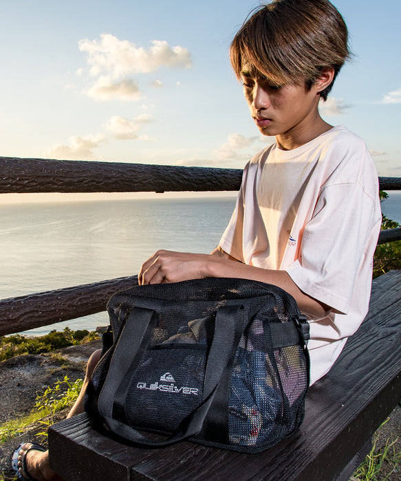QUIKSILVER キッズ EASY SUN BOSTON YOUTH オールメッシュ ボストンバッグ 【2026年夏モデル】