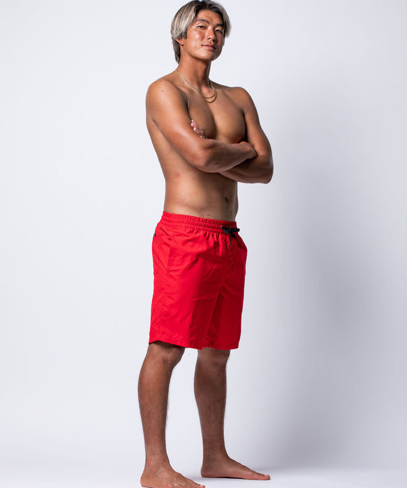 QUIKSILVER メンズ EVERYDAY SOLID VOLLEY 19 ジャムボードショーツ 19インチ インナーショーツ付き (ウエストゴムタイプ) ノンストレッチ・撥水加工 【2026年春夏モデル】