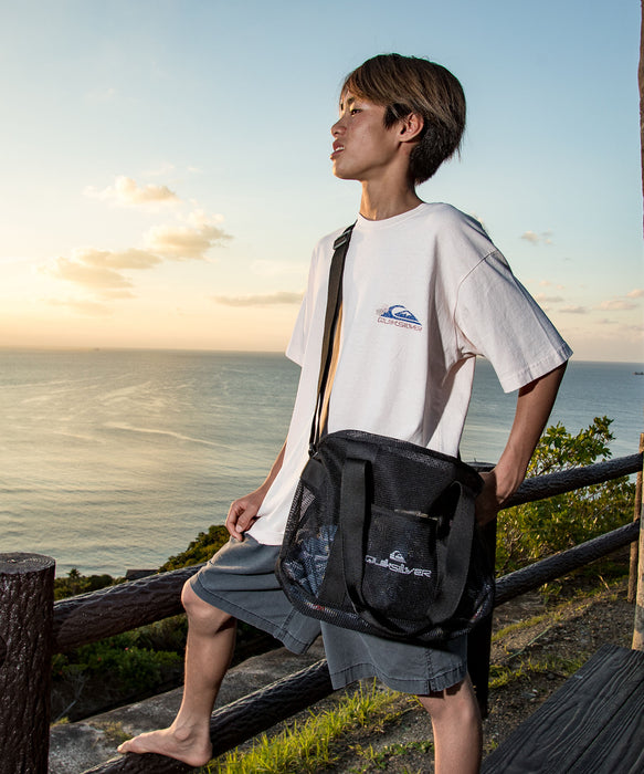 QUIKSILVER キッズ EASY SUN BOSTON YOUTH オールメッシュ ボストンバッグ 【2026年夏モデル】