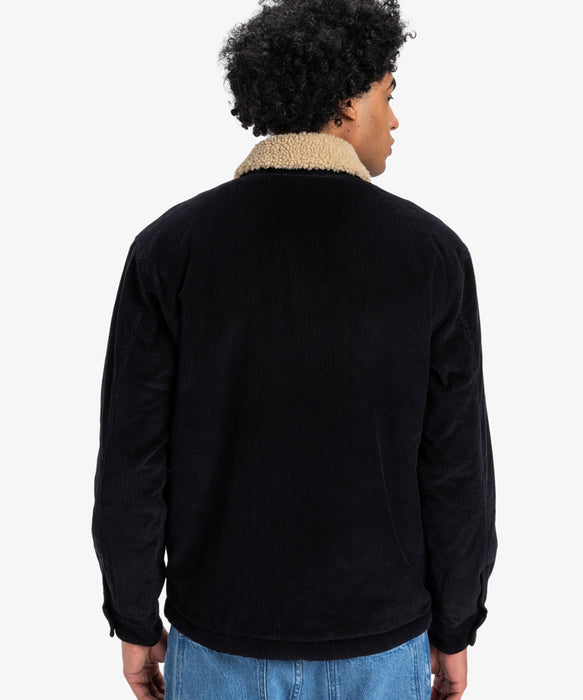【OUTLET】Quiksilver メンズ DNA SHERPA HARRINGTON JACKET ボアライニングジャケット レギュラーフィット