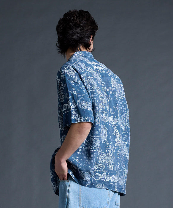 QUIKSILVER メンズ/ユニセックス MERCURY PAISLEY OPEN SHIRT 半袖シャツ オープンカラー<MERCURY COLLECTION>【2026年夏モデル】