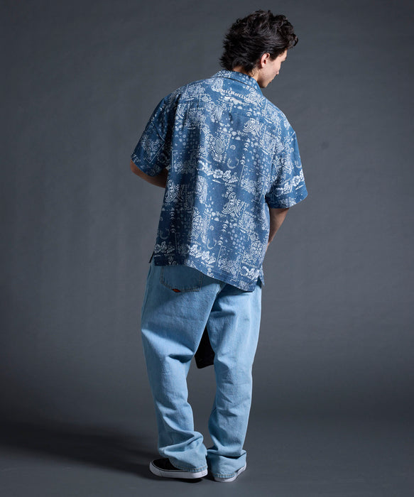 QUIKSILVER メンズ/ユニセックス MERCURY PAISLEY OPEN SHIRT 半袖