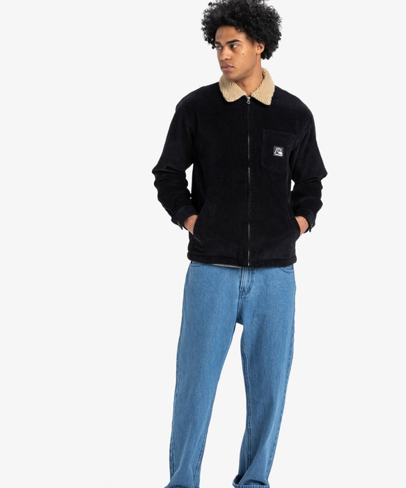 【OUTLET】Quiksilver メンズ DNA SHERPA HARRINGTON JACKET ボアライニングジャケット レギュラーフィット