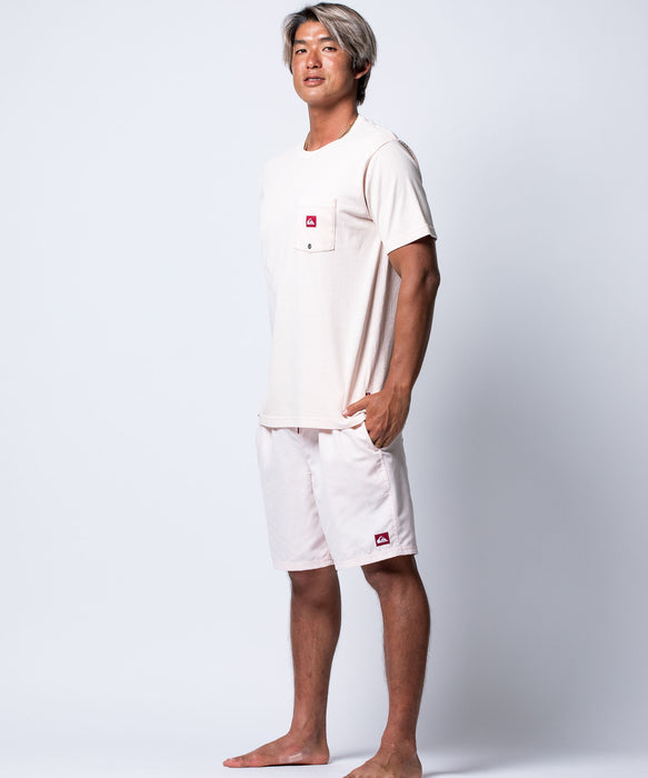 QUIKSILVER メンズ EVERYDAY SOLID VOLLEY 19 ジャムボードショーツ 19インチ インナーショーツ付き (ウエストゴムタイプ) ノンストレッチ・撥水加工 【2026年春夏モデル】