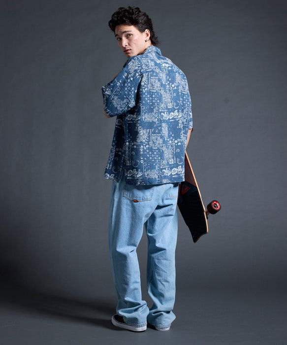 QUIKSILVER メンズ/ユニセックス MERCURY PAISLEY OPEN SHIRT 半袖シャツ オープンカラー<MERCURY COLLECTION>【2026年夏モデル】