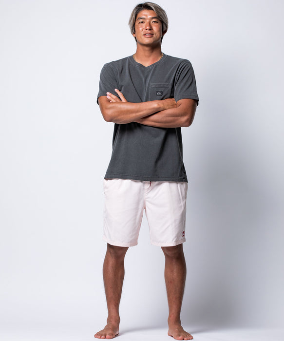 QUIKSILVER メンズ EVERYDAY SOLID VOLLEY 19 ジャムボードショーツ 19インチ インナーショーツ付き (ウエストゴムタイプ) ノンストレッチ・撥水加工 【2026年春夏モデル】