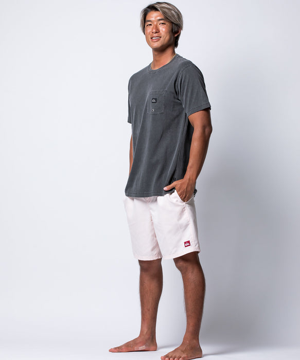 QUIKSILVER メンズ EVERYDAY SOLID VOLLEY 19 ジャムボードショーツ 19インチ インナーショーツ付き (ウエストゴムタイプ) ノンストレッチ・撥水加工 【2026年春夏モデル】