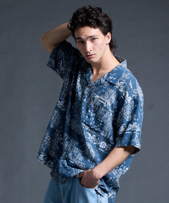 QUIKSILVER メンズ/ユニセックス MERCURY PAISLEY OPEN SHIRT 半袖シャツ オープンカラー<MERCURY COLLECTION>【2026年夏モデル】