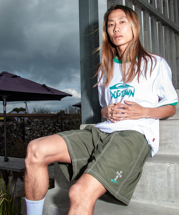 <QUIKSILVER X DOGTOWN>メンズ DTQS NYLON SHORTS バギーショートパンツ 17インチ【2026年夏モデル】