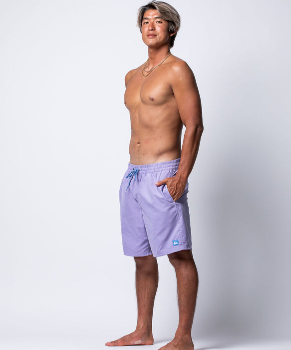 QUIKSILVER メンズ EVERYDAY SOLID VOLLEY 19 ジャムボードショーツ 19インチ インナーショーツ付き (ウエストゴムタイプ) ノンストレッチ・撥水加工 【2026年春夏モデル】