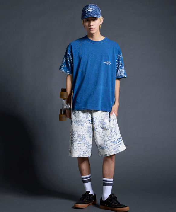 QUIKSILVER メンズ/ユニセックス MERCURY PAISLEY BAGGY SWEAT SHORTS ショートパンツ ペイズリー柄 フリース生地<MERCURY COLLECTION>【2026年夏モデル】