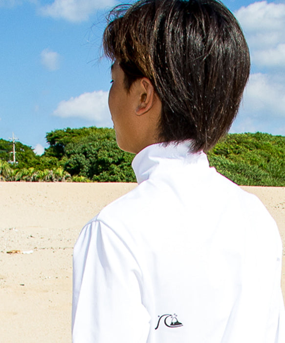 QUIKSILVER ユース CHECKER ZIP YOUTH ジップラッシュガード UPF50+ 接触冷感 速乾 【2026年春夏モデル】