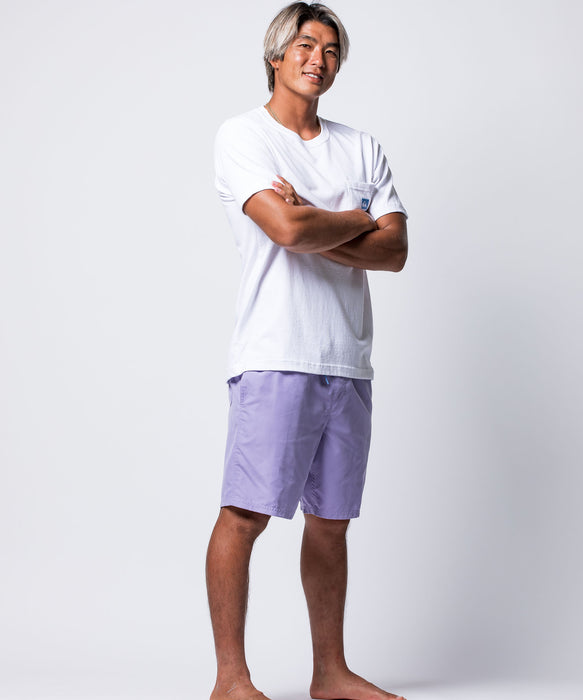 QUIKSILVER メンズ EVERYDAY SOLID VOLLEY 19 ジャムボードショーツ 19インチ インナーショーツ付き (ウエストゴムタイプ) ノンストレッチ・撥水加工 【2026年春夏モデル】