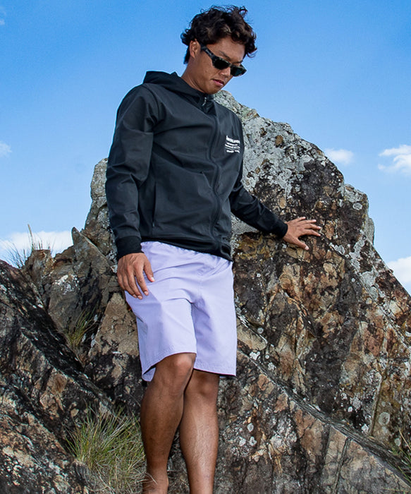 QUIKSILVER メンズ EVERYDAY SOLID VOLLEY 19 ジャムボードショーツ 19インチ インナーショーツ付き (ウエストゴムタイプ) ノンストレッチ・撥水加工 【2026年春夏モデル】