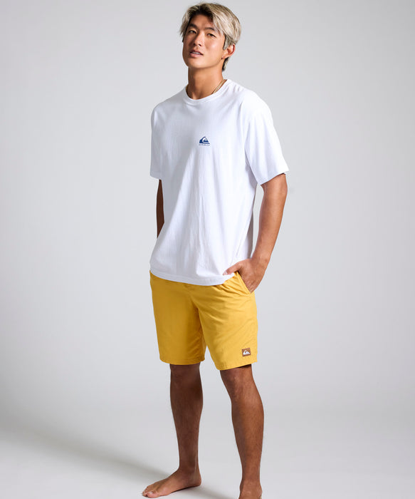 QUIKSILVER メンズ EVERYDAY SOLID VOLLEY 19 ジャムボードショーツ 19インチ インナーショーツ付き (ウエストゴムタイプ) ノンストレッチ・撥水加工 【2026年春夏モデル】