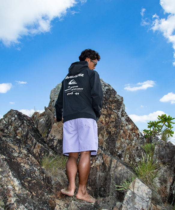 QUIKSILVER メンズ EVERYDAY SOLID VOLLEY 19 ジャムボードショーツ 19インチ インナーショーツ付き (ウエストゴムタイプ) ノンストレッチ・撥水加工 【2026年春夏モデル】