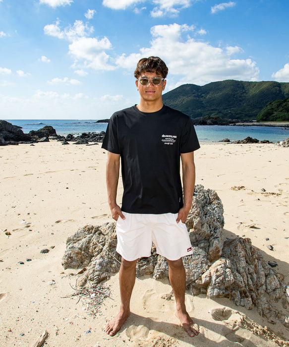 QUIKSILVER メンズ EVERYDAY SOLID VOLLEY 19 ジャムボードショーツ 19インチ インナーショーツ付き (ウエストゴムタイプ) ノンストレッチ・撥水加工 【2026年春夏モデル】