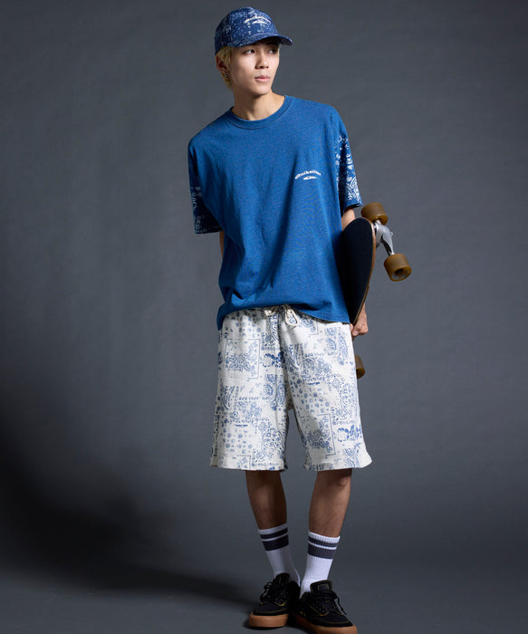 QUIKSILVER メンズ/ユニセックス MERCURY PAISLEY SLEEVE ST 半袖Tシャツ ペイズリー柄 ルーズフィット<MERCURY COLLECTION>【2026年夏モデル】