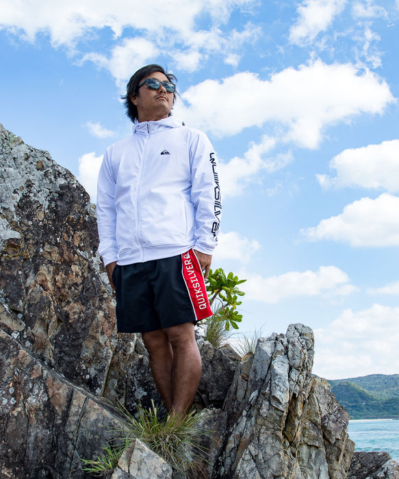 QUIKSILVER メンズ OMNI MW ZIP HOODIE 長袖ラッシュガード ハイネック