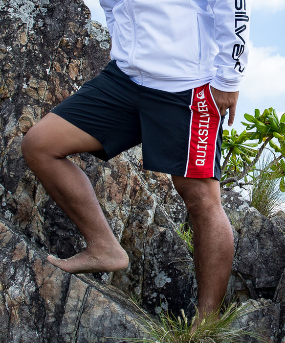 QUIKSILVER メンズ EVERYDAY CLICKER VOLLEY 17 ジャムボードショーツ 17インチ インナーショーツ付き (ウエストゴムタイプ) ノンストレッチ・撥水加工 【2026年春夏モデル】