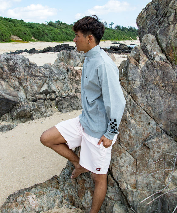 QUIKSILVER メンズ CHECKER ZIP 長袖ラッシュガード UPF50+ 接触冷感 速乾 【2026年春夏モデル】