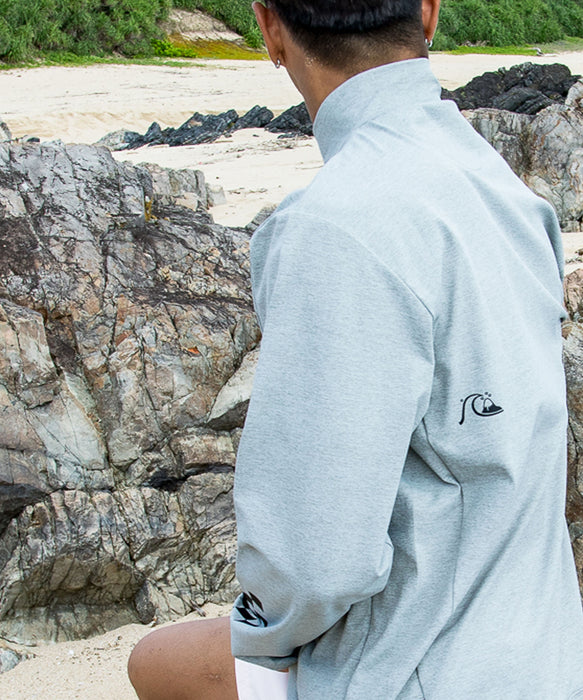 QUIKSILVER メンズ CHECKER ZIP 長袖ラッシュガード UPF50+ 接触冷感 速乾 【2026年春夏モデル】