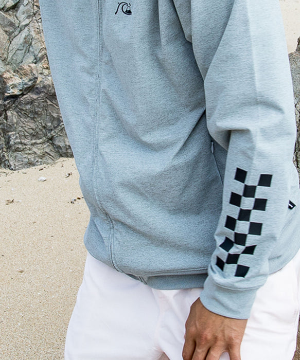 QUIKSILVER メンズ CHECKER ZIP 長袖ラッシュガード UPF50+ 接触冷感 速乾 【2026年春夏モデル】