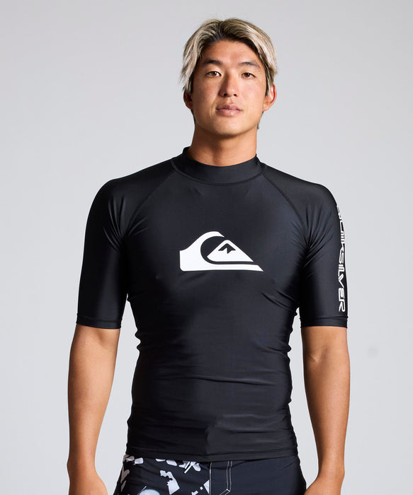 QUIKSILVER メンズ ALL TIME SR ハイネック半袖ラッシュガード 速乾