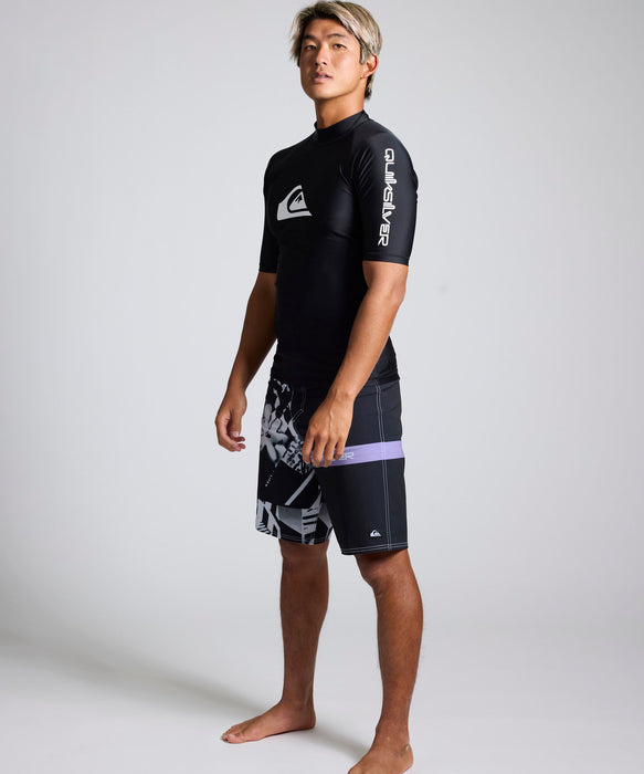 QUIKSILVER メンズ ALL TIME SR ハイネック半袖ラッシュガード 速乾 UPF50+ ストレッチ【2026年春夏モデル】