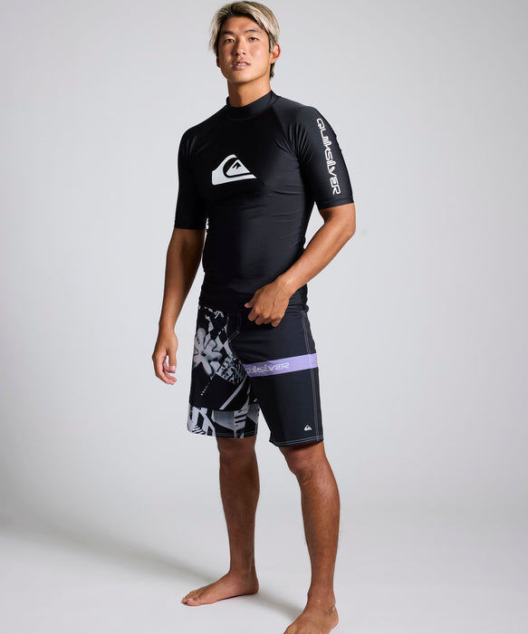 QUIKSILVER メンズ ALL TIME SR ハイネック半袖ラッシュガード 速乾 UPF50+ ストレッチ【2026年春夏モデル】