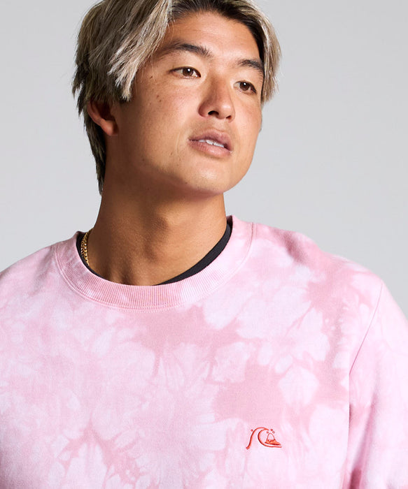QUIKSILVER メンズ BUBBLE SWEAT CREW 長袖スウェット 特殊裏起毛 軽量速乾フリース トレーナー バブルロゴ  【2026年春夏モデル】