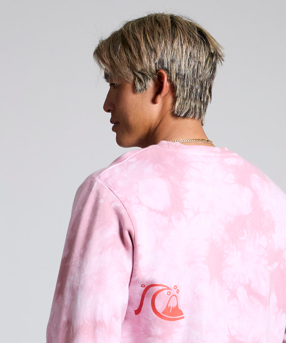 QUIKSILVER メンズ BUBBLE SWEAT CREW 長袖スウェット 特殊裏起毛 軽量速乾フリース トレーナー バブルロゴ  【2026年春夏モデル】