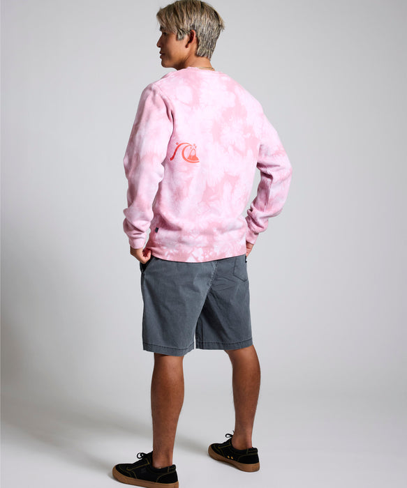 QUIKSILVER メンズ BUBBLE SWEAT CREW 長袖スウェット 特殊裏起毛 軽量速乾フリース トレーナー バブルロゴ  【2026年春夏モデル】