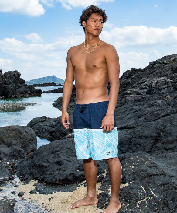 QUIKSILVER メンズ EVERYDAY POOLSIDER 19 ジャムボードショーツ 19インチ インナーショーツ付き (ウエストゴムタイプ) ノンストレッチ・撥水加工 【2026年春夏モデル】