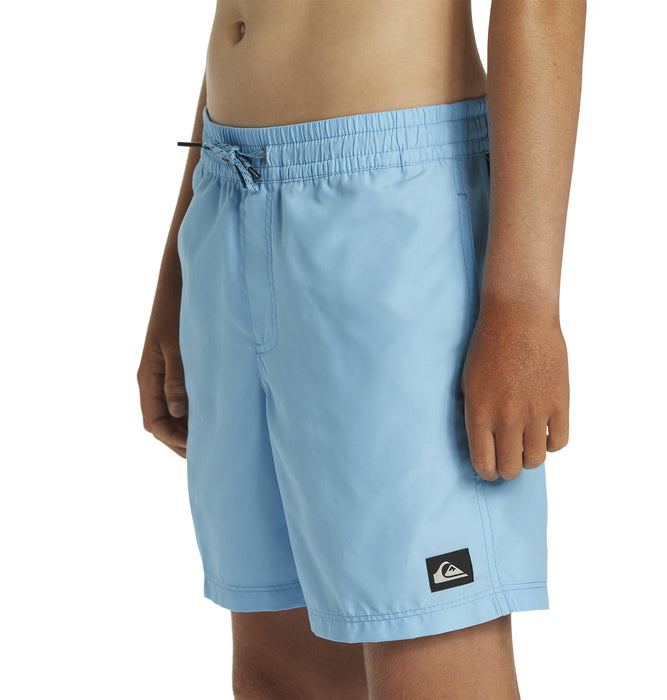 【OUTLET】QUIKSILVER ユース EVERYDAY SOLID VOLLE ジャムボードショーツ ノンストレッチ 14インチ インナーショーツ付き (ウエストゴムタイプ)<EVERYDAY COLLECTION>