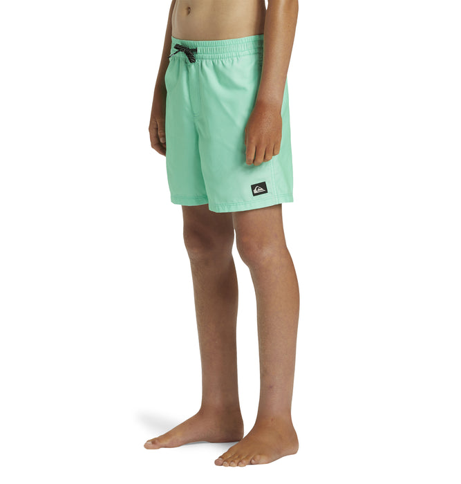 【OUTLET】QUIKSILVER ユース EVERYDAY SOLID VOLLE ジャムボードショーツ ノンストレッチ 14インチ インナーショーツ付き (ウエストゴムタイプ)<EVERYDAY COLLECTION>