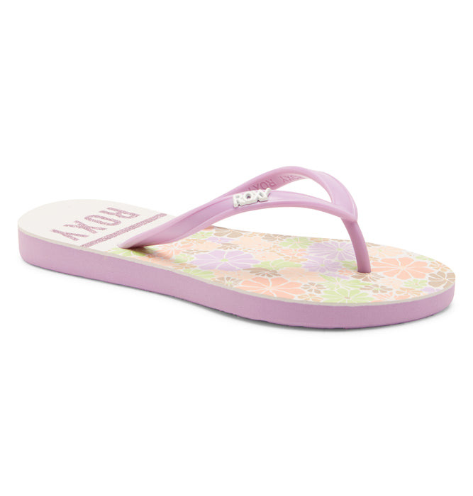 【OUTLET】Roxy RG VIVA STAMP II キッズ 子供用 ビーチサンダル 花柄