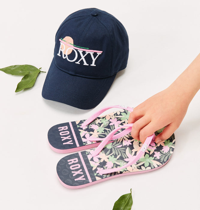 【OUTLET】Roxy RG VIVA STAMP II キッズ 子供用 ビーチサンダル 花柄