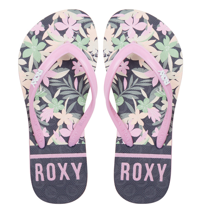 【OUTLET】Roxy RG VIVA STAMP II キッズ 子供用 ビーチサンダル 花柄