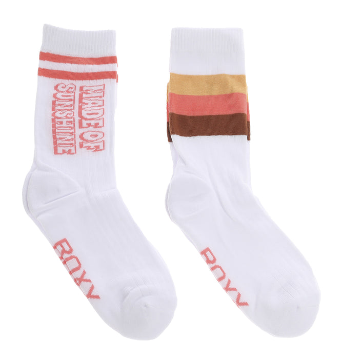【直営店限定】Roxy 2PK ソックス RX CREW SOCKS A