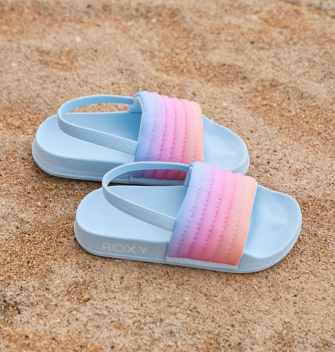 【OUTLET】Roxy TW SLIPPY RIBBED キッズ 子供用 ビーチサンダル グラデーション