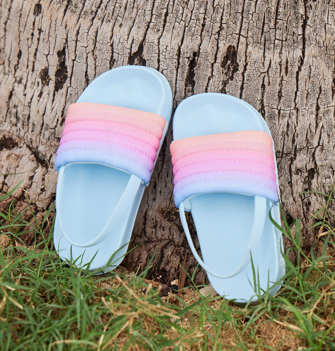 【OUTLET】Roxy TW SLIPPY RIBBED キッズ 子供用 ビーチサンダル グラデーション